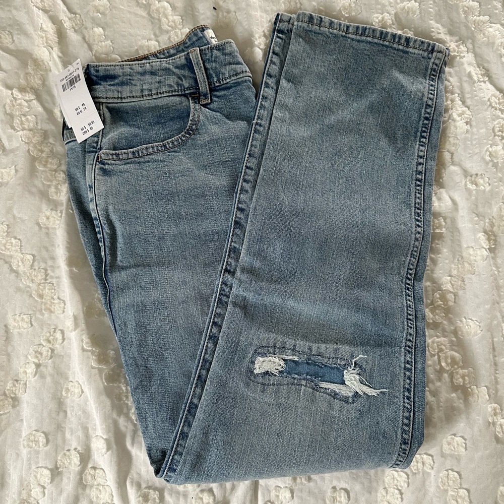 Abercrombie & Fitch Kids High Rise Straight Jean Size: 15/16 Regular